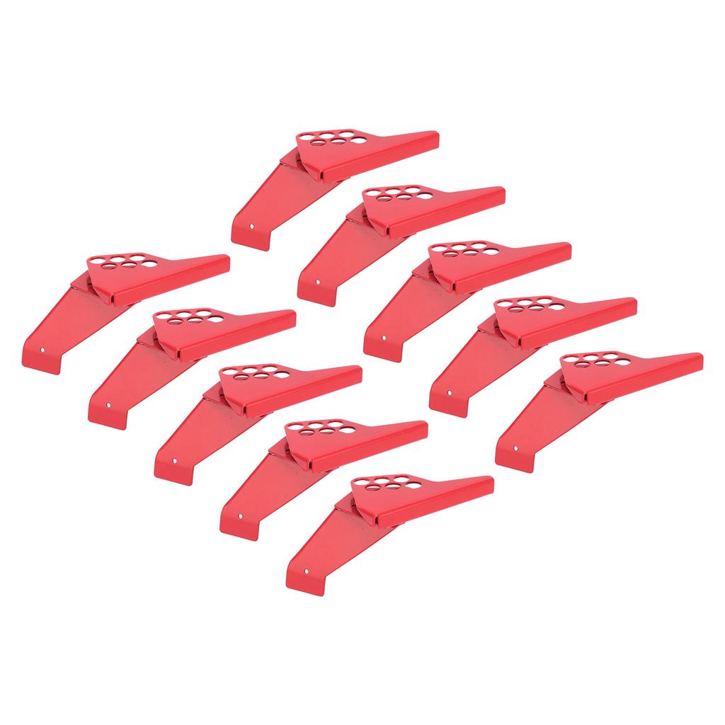 10pcs Ball Valve Lock Safety Lockout Stainless Steel Small Red for 38?76mm/1.5?2.99in Stem Diameter