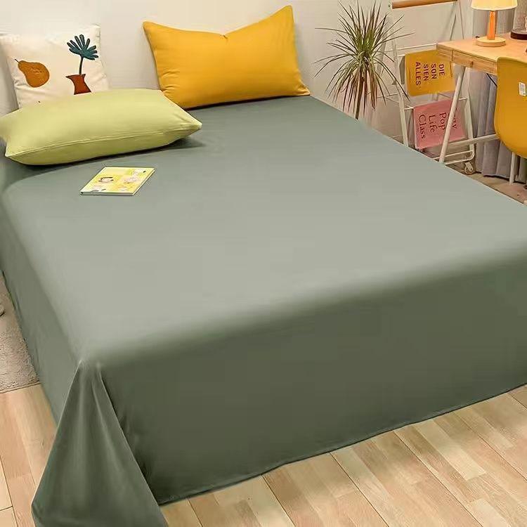 Nordic Style Solid Color Bed Sheet, Single Piece, Student Dormitory, Non-Pilling