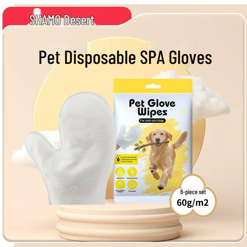 Rukavice a ubrousky pro čištění domácích mazlíčků od CrossBorder pro kočky a psy (Bezpečné proti olizování)