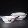 Extra Large Ceramic Soup Bowl with Rooster Design - Thickened for Sauerkraut Fish and More