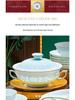 High-Temp Linglong Blue and White Porcelain Dinnerware Set: Elegant Underglaze Bowls & Plates