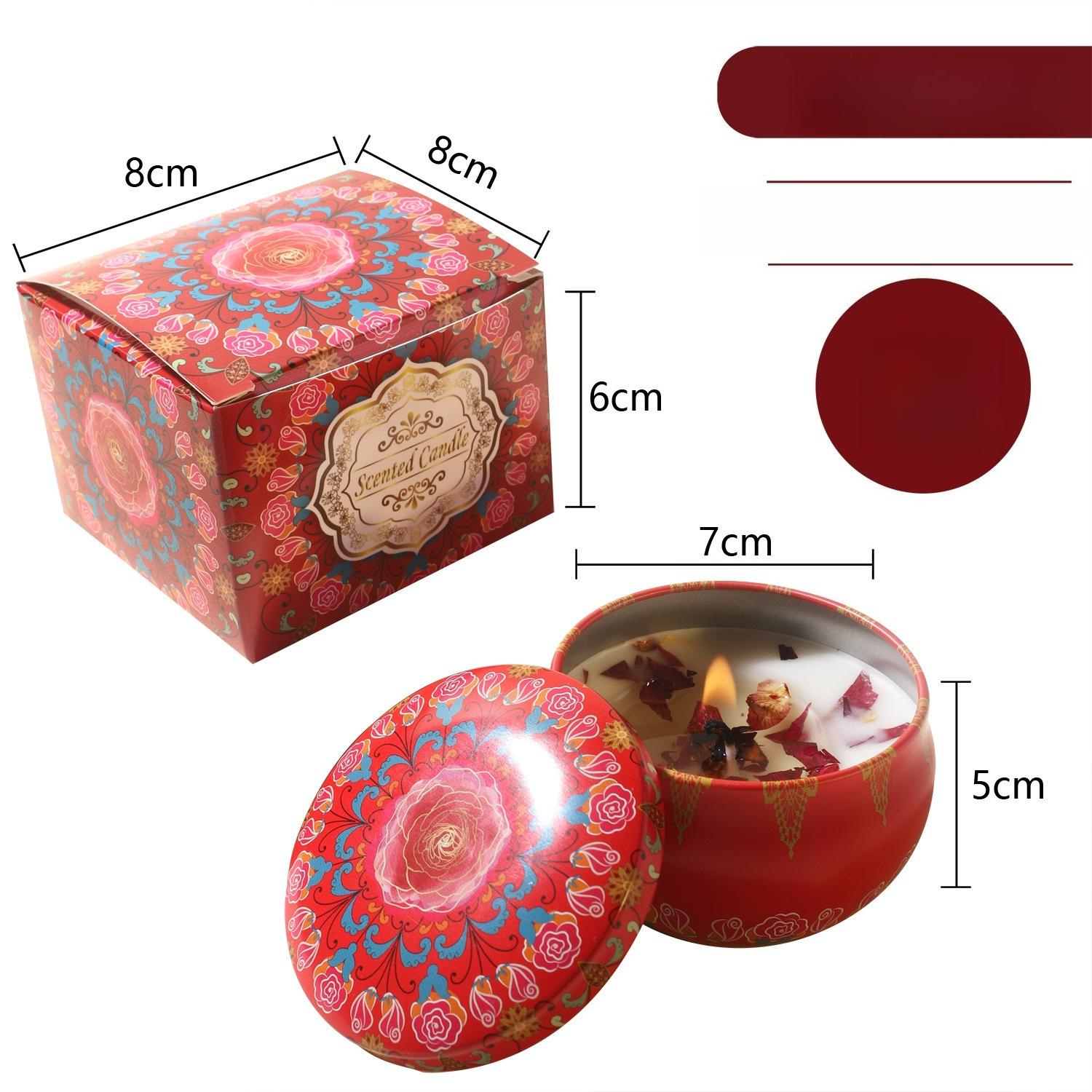 Soybean Wax Dried Flower Scented Candle, Flower Fragrance Scented Candle Gift