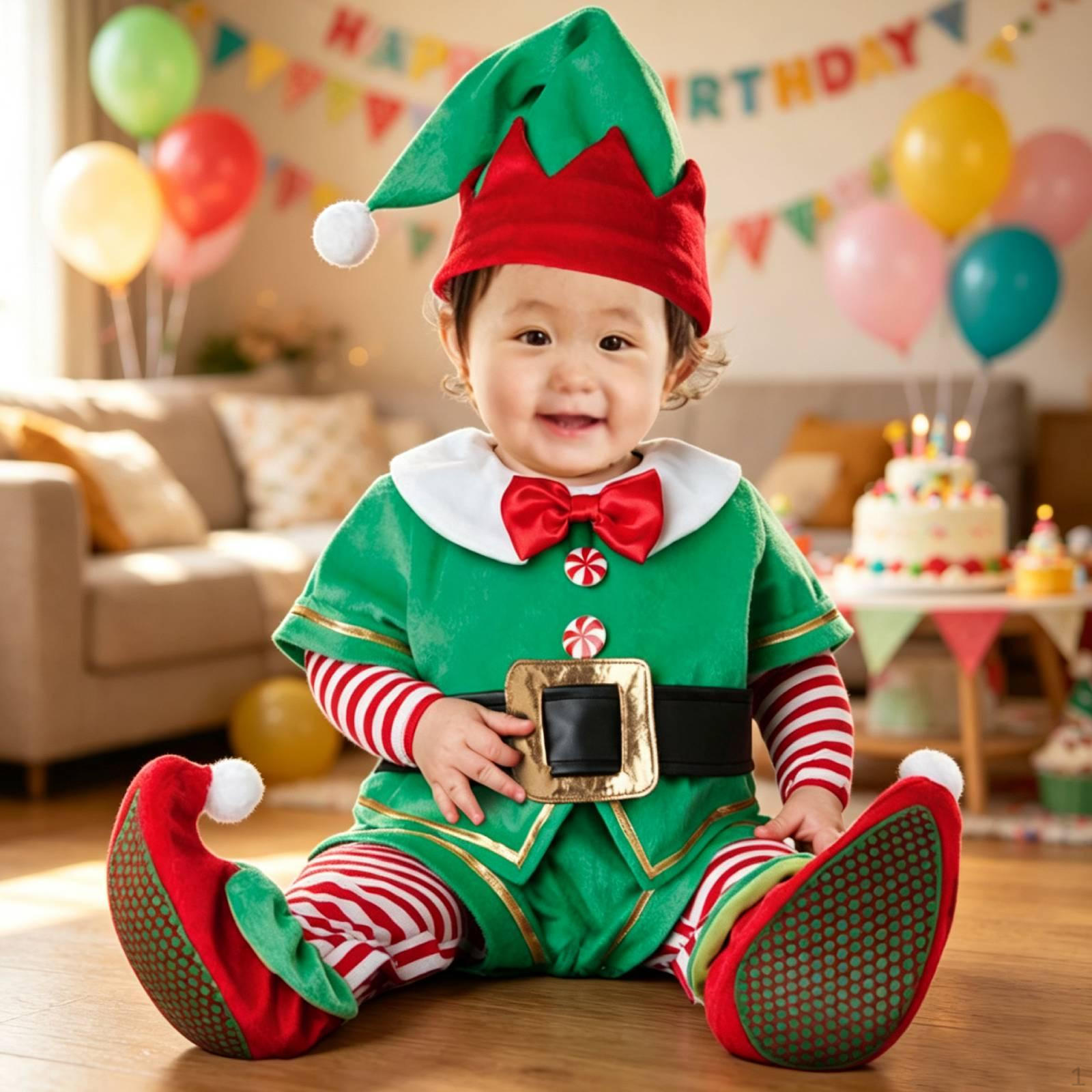 Baby Christmas Costume Cozy with Hat