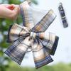 Pet JK plaid skirt chest strap leash walking dog cat vest clothes teddy magic fighting supplies