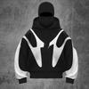 2025 American Trendy Double-Hooded Bandit Zip-Up Cardigan Sweatshirt - Couple Style, Windproof, High Street Outerwear.