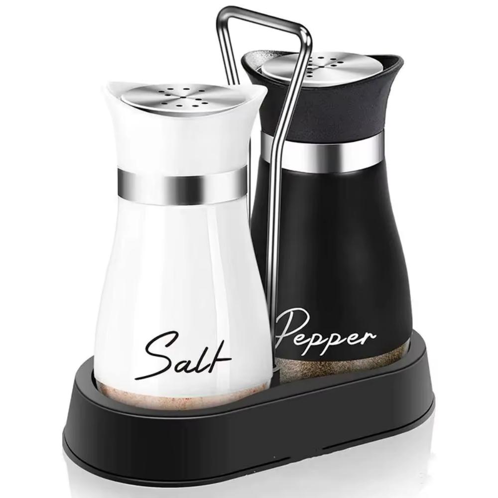 2-piece Glass Spice Jar Set, Used for Storing Pepper, Salt and Other Spices - Highly Suitable for Kitchen Seasoning and Storage
