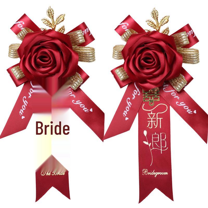 Wedding Corsage & Boutonniere Set for Bride, Groom, Bridesmaids & Groomsmen