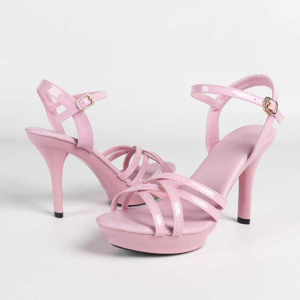 

9.5CM 2026 New Super High Heel Sandals, Sexy Runway Platform One Buckle Stiletto, Women Catwalk Nightclub Party ShoesLFD-19881-2 34 розовый