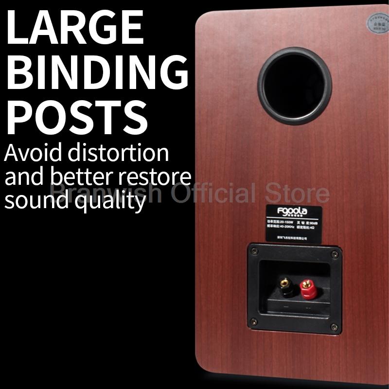 6.5 Inch Bookshelf Surround Passive Speaker Hifi High Fidelity Home Fever Home Theater Speaker Sound Box Desktop Speakers