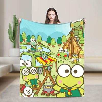 Keroppis Blankets Quality Warm Cute Frog Throw Blanket Autumn Kids Adult Bedroom Print Bedspread