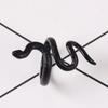 Fashion Spirit Snake Black Ring Geometric Open Adjustable Animal Domineering Jewelry Decoration Horror Dark Ring