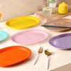 Ceramic Plate Creative Colorful Gradual Change Ceramic Fish Plate Hotel Restaurant Home Dish Plate Oval Steamed Fish Plate