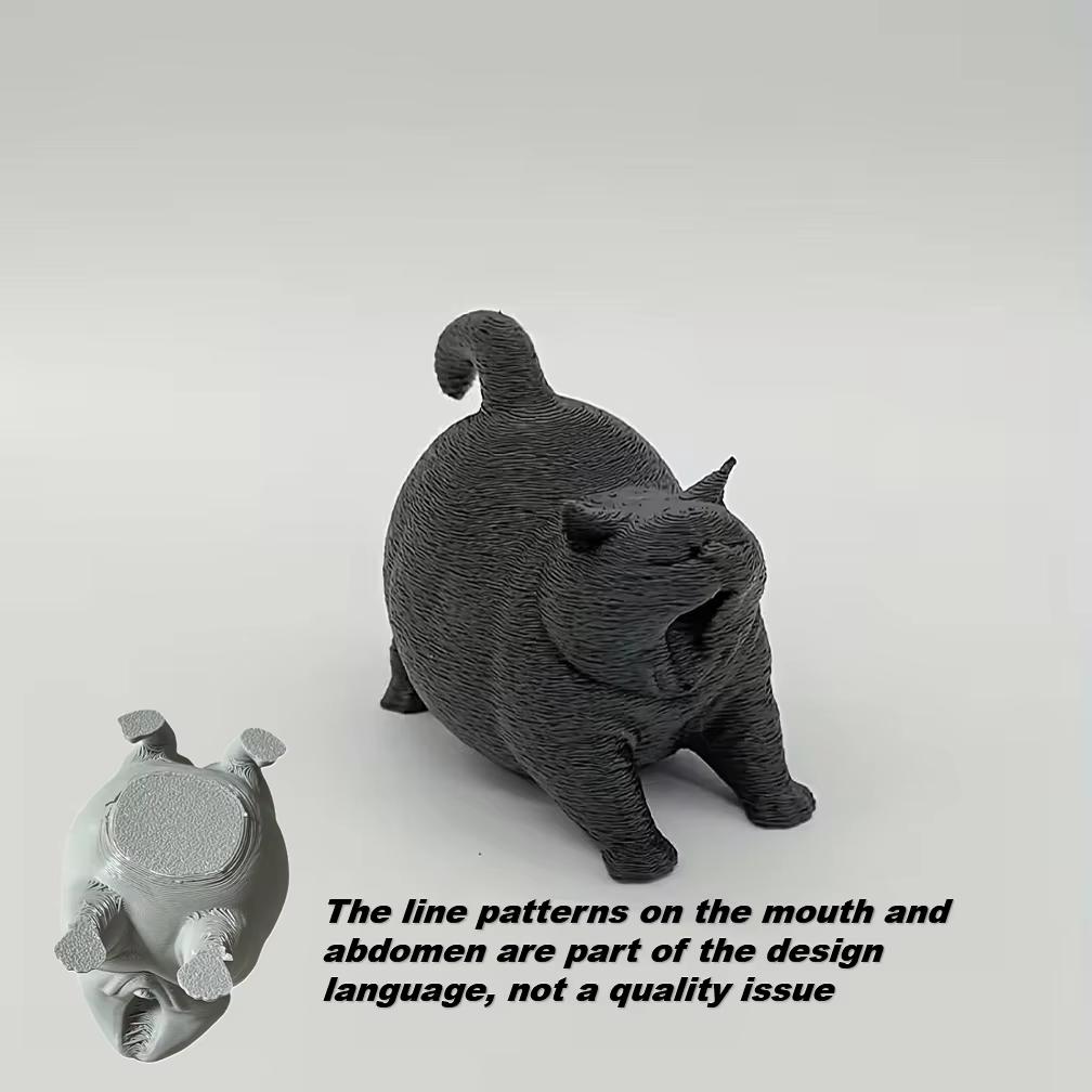 1pc Yawning cat statue Toy, Compact Desktop Decor for Home, Office, Car, Perfect Gift for Cat Lovers
