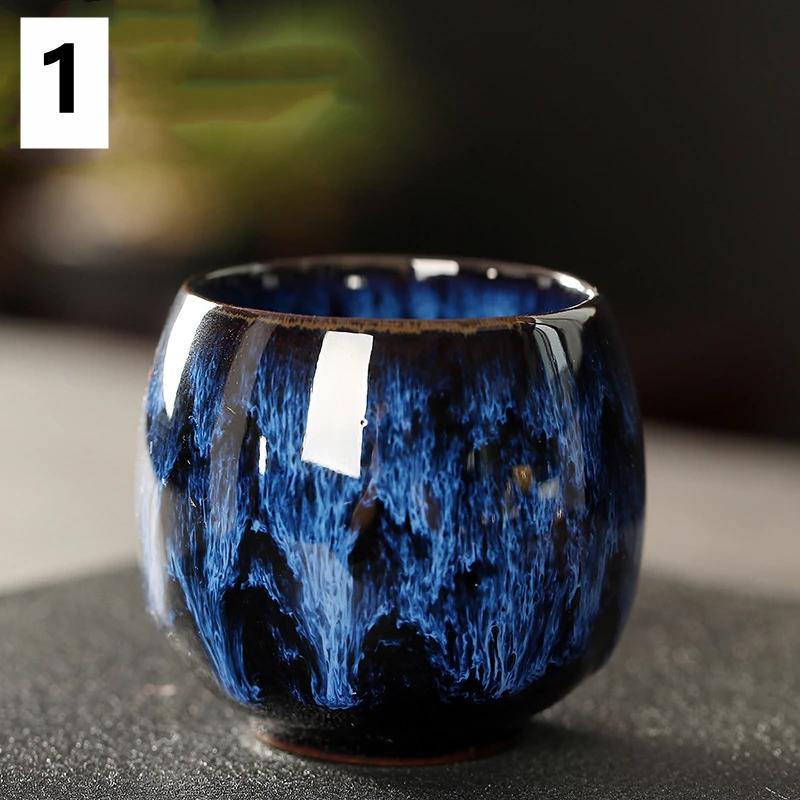1PC Kiln Change Ceramic Cup Porcelain Kung Fu Tea Cups 110ml Drinkware Tableware Pottery Drinkware Tableware Coffee Mug Wine Mug