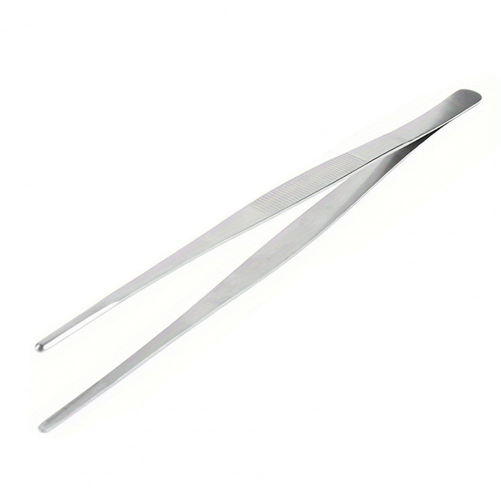 Pensetă de Bucătărie pentru Gătit Dinti Fini Pensetă de Bucătărie Mâner Lung Oțel Inoxidabil Pensetă Culinară de Bucătar pentru Grătar Paste Salată