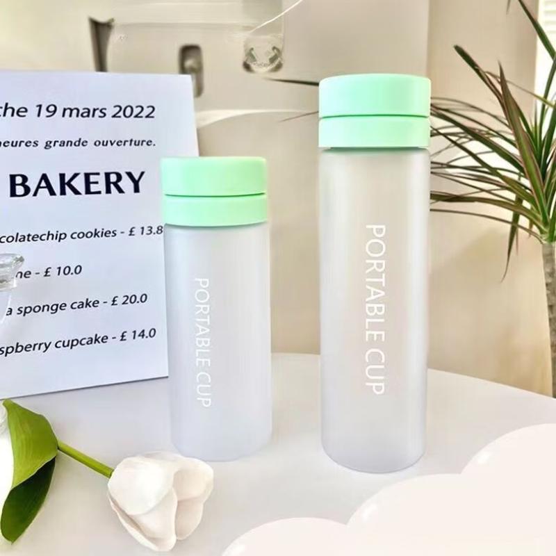 Summer Plastic Cup Large Capacity Portable Kettle With Rope Outdoor Tea Separation Sealed Leakproof Water Bottle
