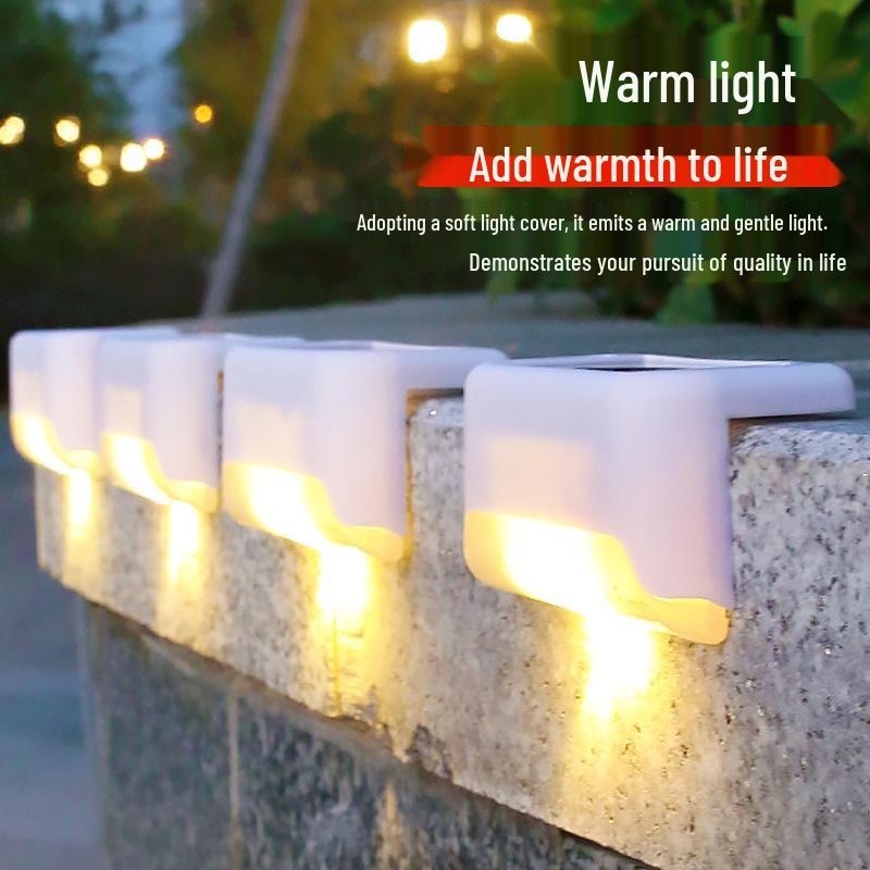 Solar Wall & Fence Step Lights for Outdoor Decoration