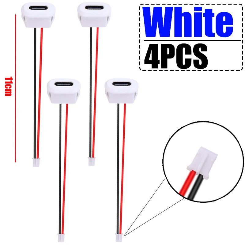 Type-C Female 2-Pin USB Connector Waterproof Female Socket Quick Charge Jack Type-C USB-C Charger Plug Accessories 2/4/6PCS