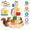 Wood Pet Climbing Ladder No Assembly Needed Chew Climbing Toy Cute Small Animal Toy  Hamsters