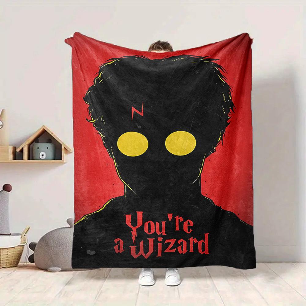 1pc Harry Potte Flannel Throw Blanket Lightweight Soft Warm All Season Blanket for Sofa, Bed, Travel,L1028130