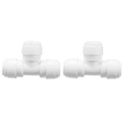 2 Piezas Conector Rápido en T Accesorios para Tubo de Agua 100PSI Accesorios de Empuje Junta de Empuje para Jardín