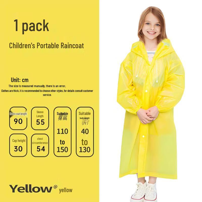 

Brangdy Kids Reusable EVA Raincoat