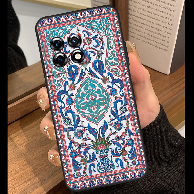 Ancient Floral Tiles Case For OnePlus 15 13 12 11 10 15R 13R 12R 10T 13T OnePlus Nord 5 CE 4 3 Lite N20 N30 Cover
