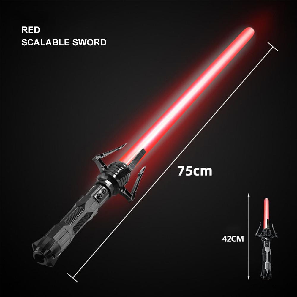 Holiday props sword Toy Scalable Star Light Sword Luminous Fluorescent Rod Laser Rod Children's Sword Toy War Gift Outdoor Toys