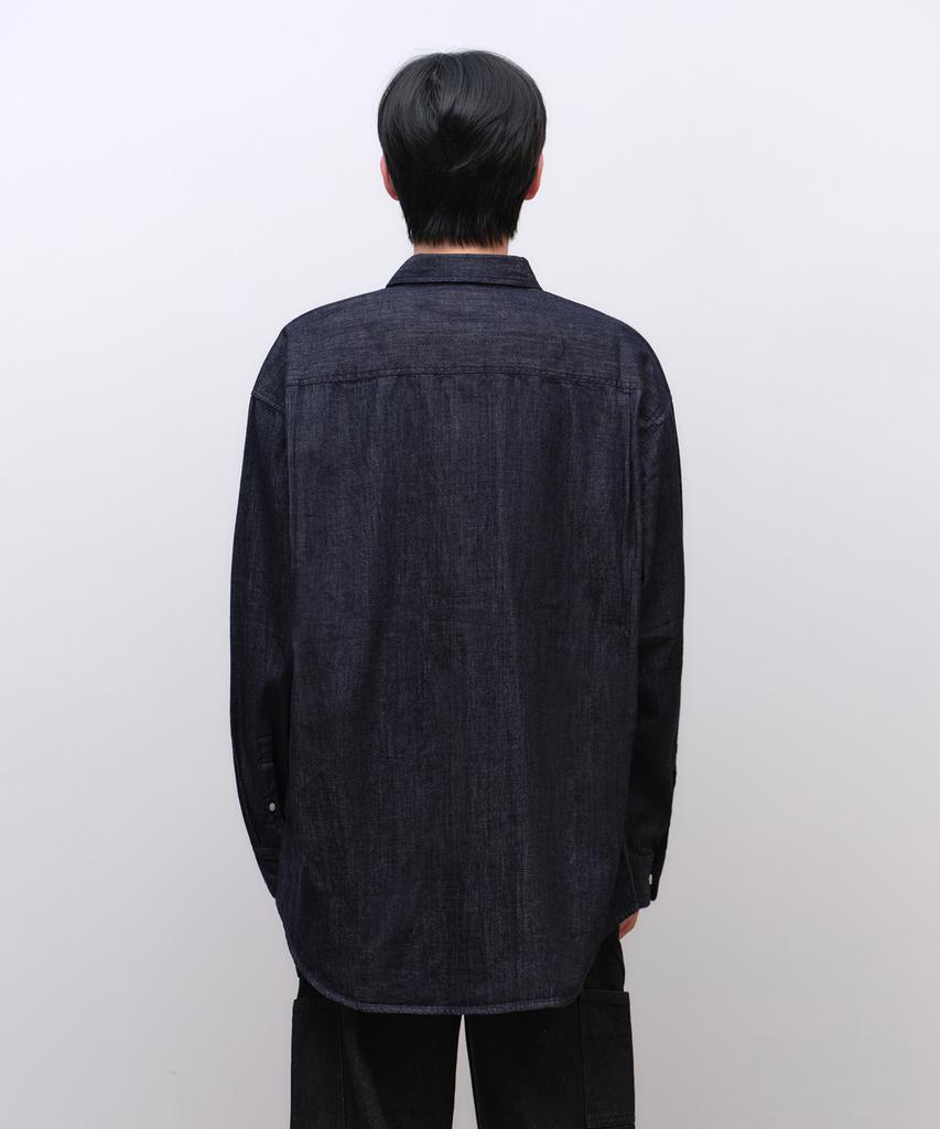 Musinsa Standard Oversized Denim Shirt [Deep Indigo]