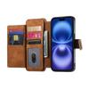 Wallet Case for iPhone 15 Pro - Leather/PU, Brown