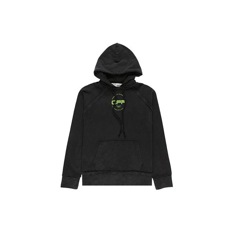 Off-White Hand Logo Incompiuto Hoodie Black Men Tops OMBB057R20E300131088