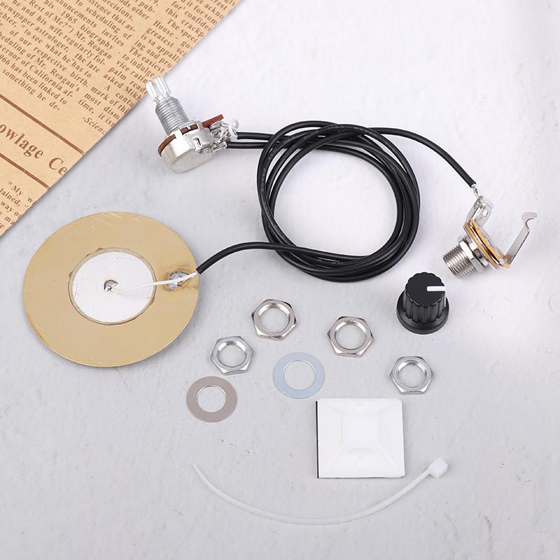 Metal Pickup Piezo Contact Microphone Transducer Prewired Amplifier Pickups For Guitar Violin Banjo Replacement Parts