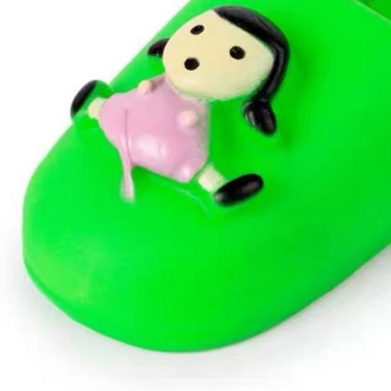 Girl Slipper Dog Chew Toy Bite Resistant Squeaky Simulated Slipper Shoes Pet Toy Boredom Stress Relief Puppies Teething Cleaning Toy
