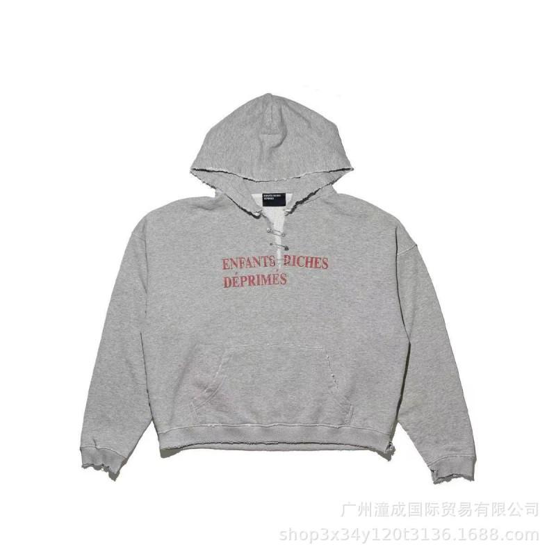 Unisex Distressed Washed Cotton Hoodie With Graphic Print Loose Fit Streetwear Sweatshirt Men Women