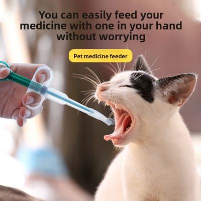 Tierarzneimittel-Fütterungsspritze für Katzen und Hunde zur Verabreichung von Tabletten und flüssigen Medikamenten