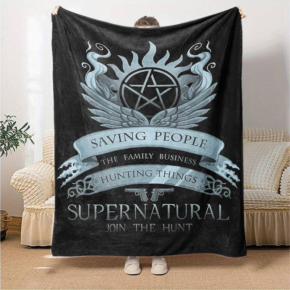 1 Stück SUPERNATURAL JOIN THE HUNT Weiche Flanell-Allround-Decke für Zuhause, Büro, AußenbereichLanglebiger Komfort Weiche Warme Decke für Zuhause