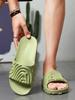 Fashion Beach Men's Shoe Indoor Walk Around Home Slides Soft Platform Sabot House Light Fingerprint Cheap Shoes Liquidation Male Slipper