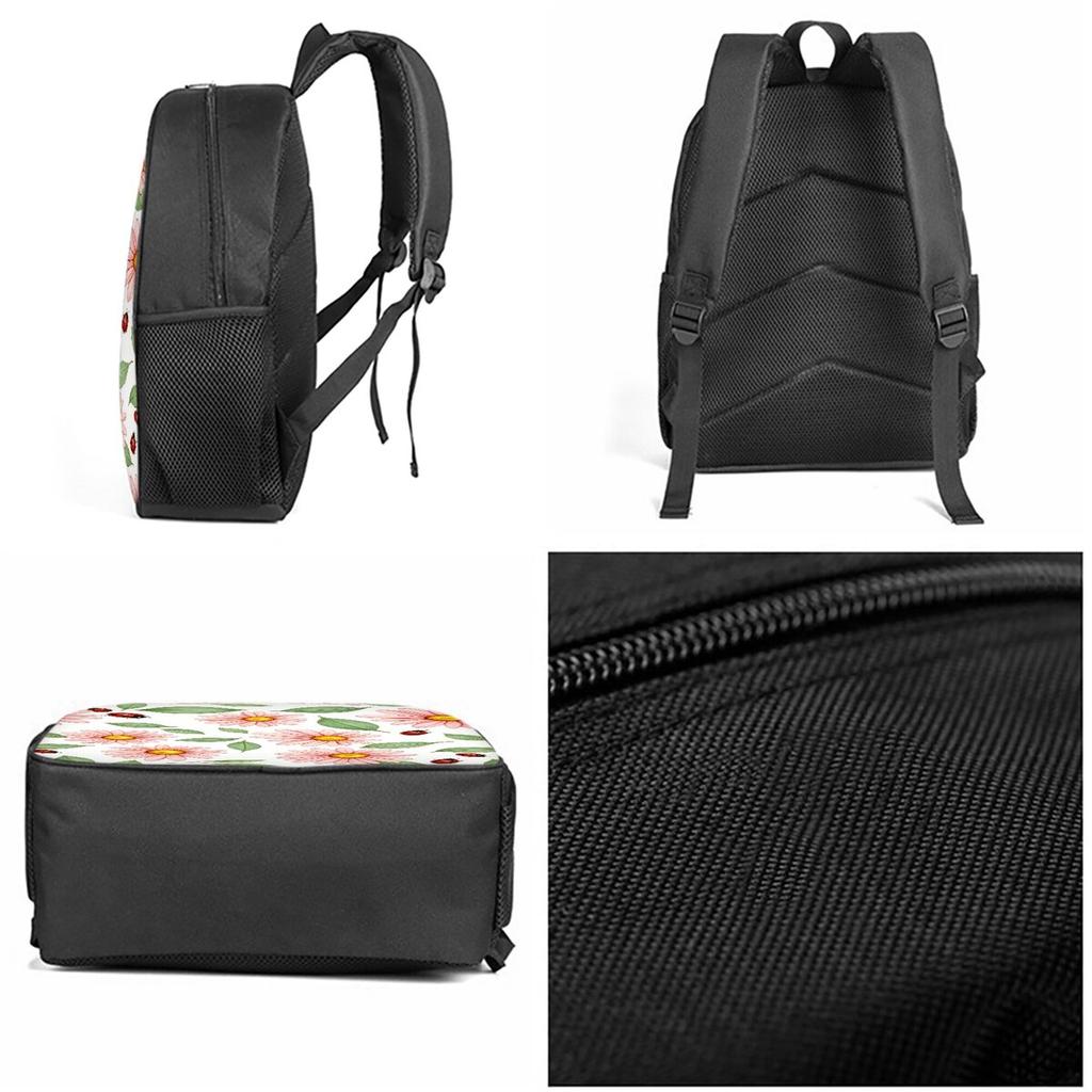 Coccinella Fiore Fungo Set da 3 Pezzi Zaino con Borsa a Tracolla, Astucci per Ragazzo/Ragazza Miglior Regalo Cartoni Animati Zainetti Scolastici per Studenti