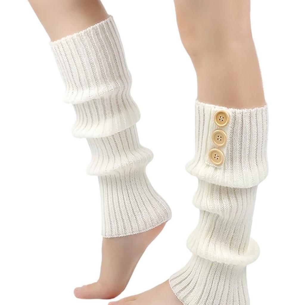Women's Winter Plush Foot Warmer Stacking Hosiery Knitted Wool Hosiery Cover