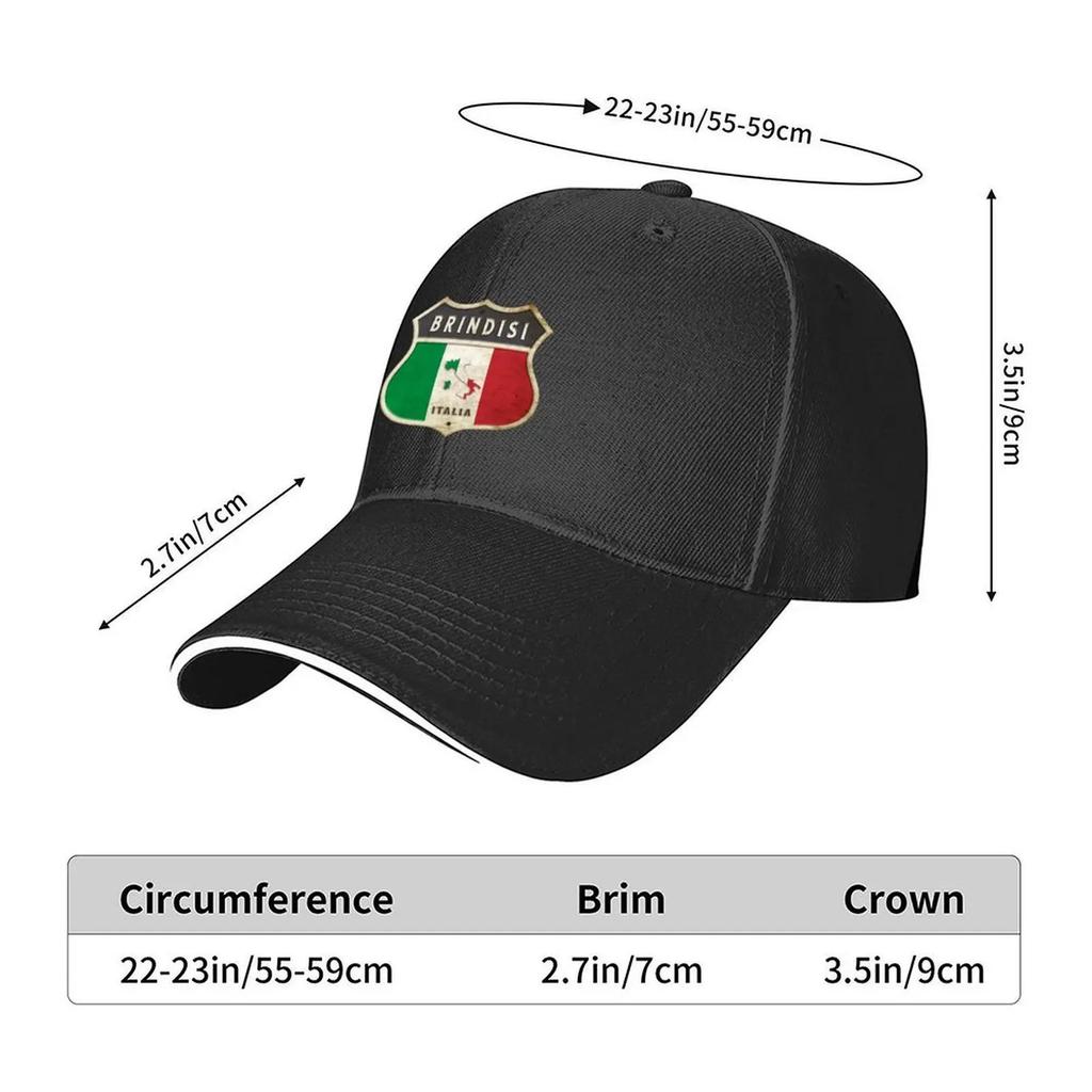 Brindisi Italy coat of arms flags design Baseball Cap Golf Hat fun hats derby hat Christmas Hat GirlS Hats Mens