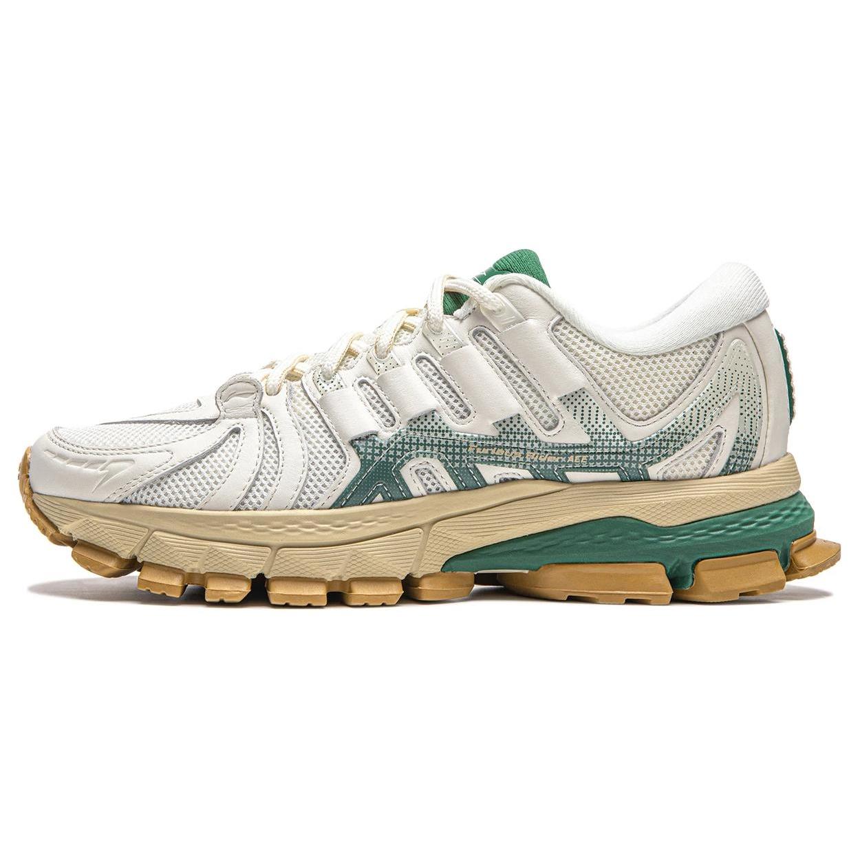 

New LiNing Abrasion Resistant Breathable Low Top Running Shoes Women s Beige Green AZGU078-1 36
