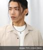 [Shinjuku Gin No Kura] Made In Japan Leather Choker Necklace with Cowhide Cord, Silver 925 (Black), 2.0mm Wide, 30cm-80cm Long (45cm Long)