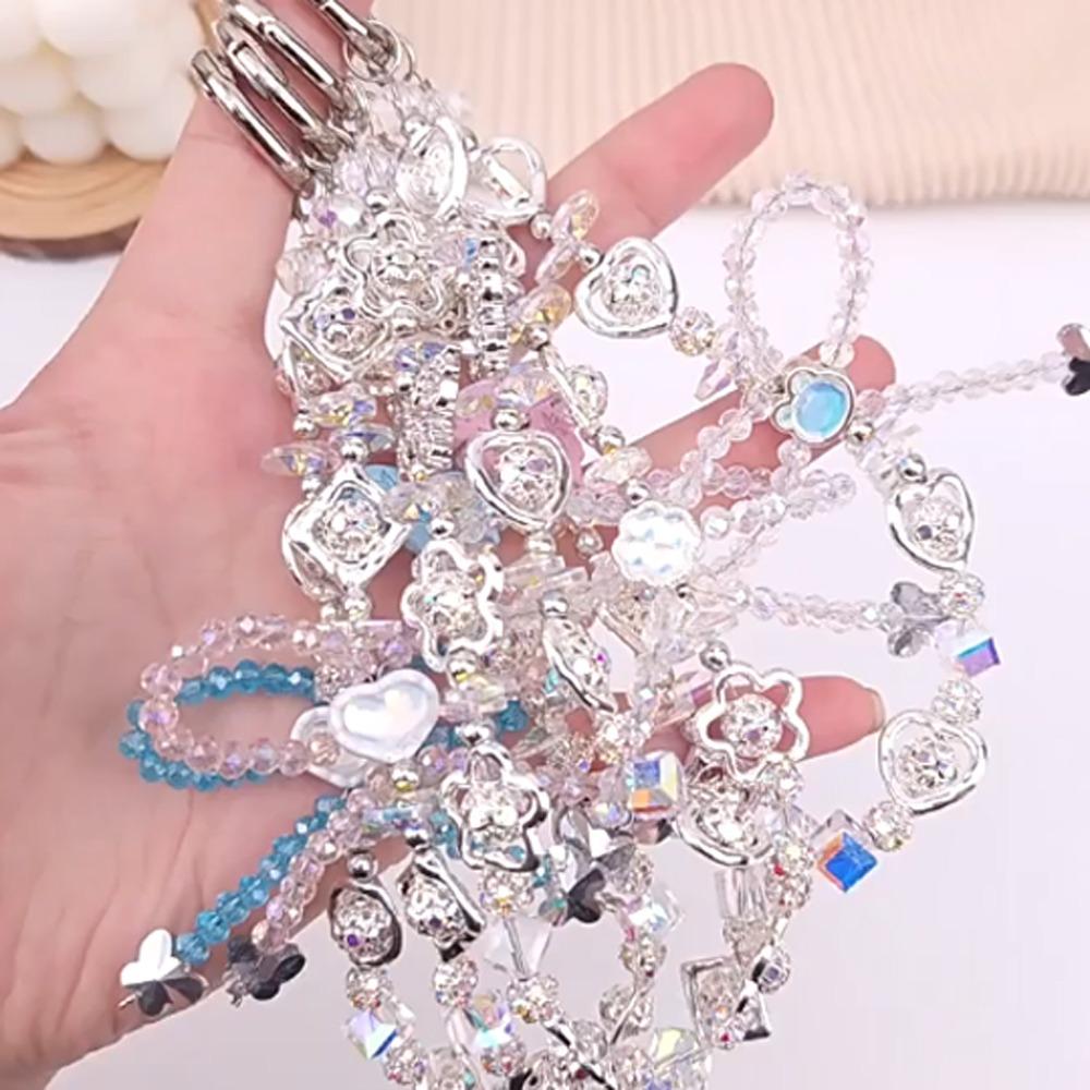 Colorful Beads Beaded Phone Chain Bowknot Phone Hanging Rope Phone Case Accessories