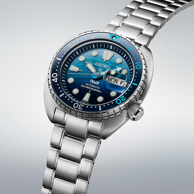 SEIKO Prospe Automatic/Manual Mechanical Movement Silicone Stainless Steel Strap Watch Men's Watches SRPK01K1