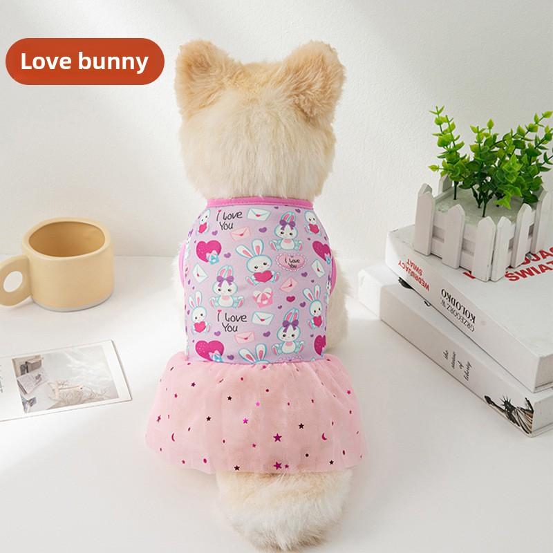 New Cat Dog Mesh Skirt Princess Dress Summer Ultra-thin Cool Cat Pet Clothes