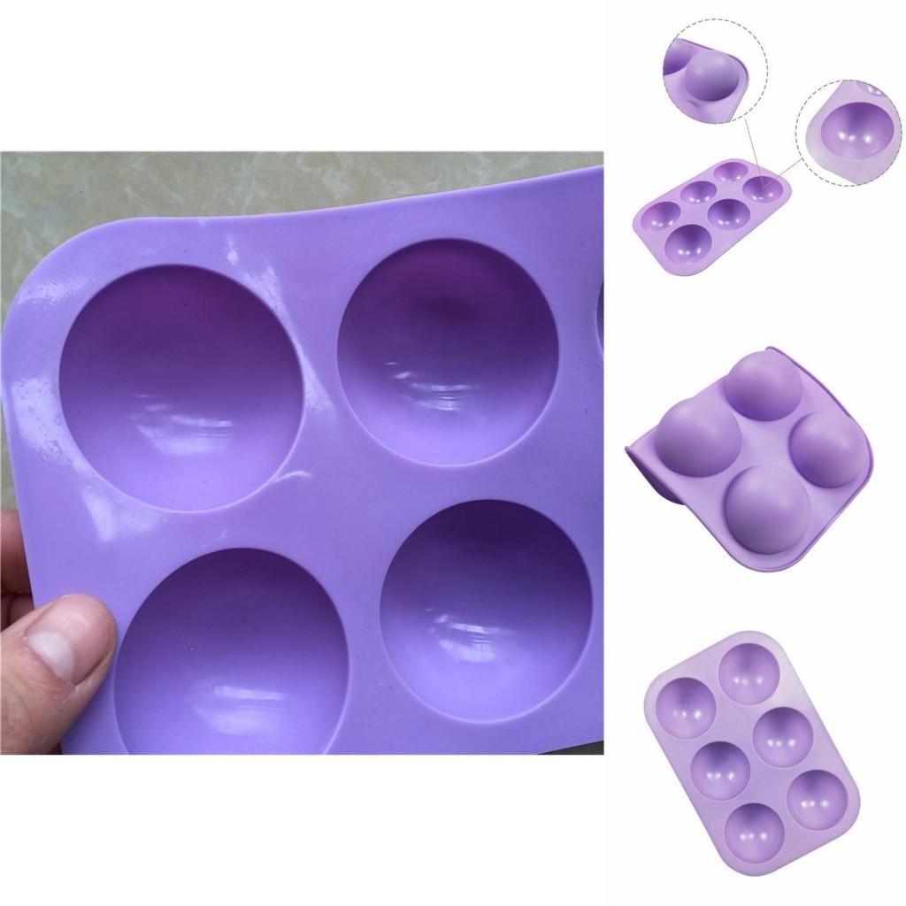 Premium 3D 6-Loch Halbkugel Silikon Schokoladenform für kreative Kuchenbackfreuden