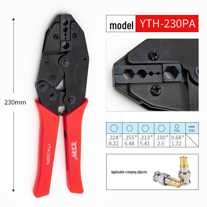 YTH-301 Series Ratchet Crimping Tool for Pin-Type Terminal, Labor-Saving Manual Crimper.