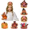 Creative Turkey Crown Paper Hat Festival Headwear for Festival Celebration Thanksgiving Accessories Turkey Headband