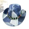 Mountaineering Top Hat Western Cowboy Hat Vintage Retro Color Matching Peach Heart Top Jazz Hat