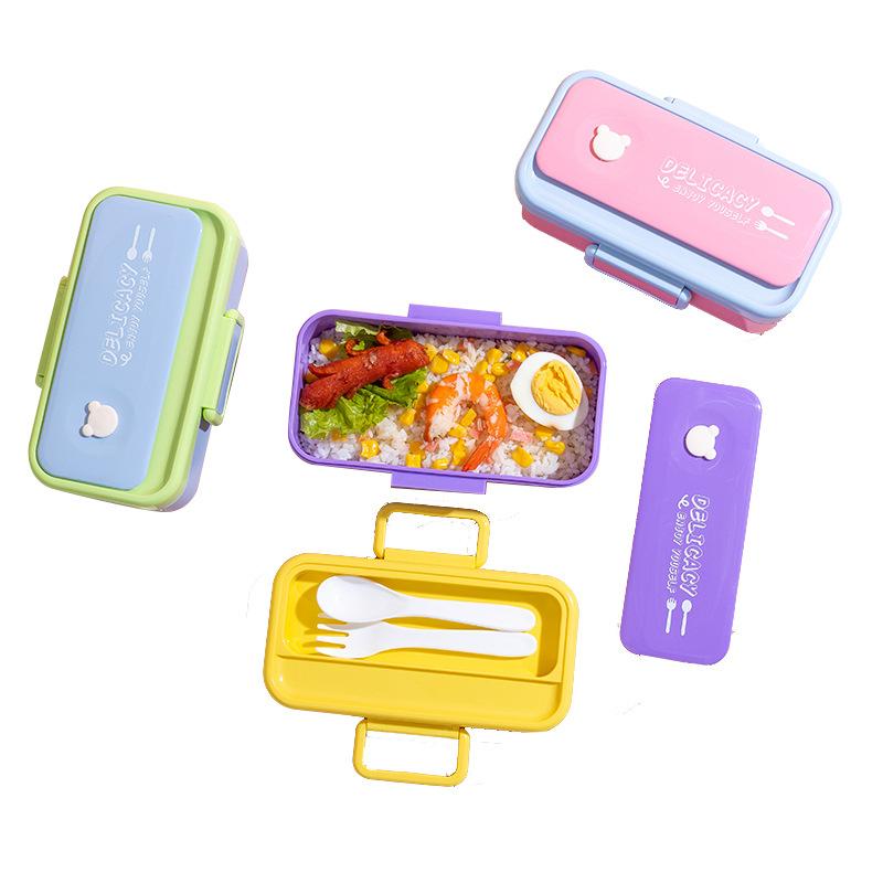Children's Cartoon Lunch Box Can Be Heated In Microwave Oven Bento Box Elementary School Students Plastic Lunch Box Children's Lunch Box
